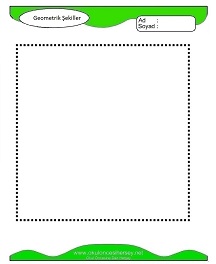 Geometrik Şekiller Çalışma Sayfaları